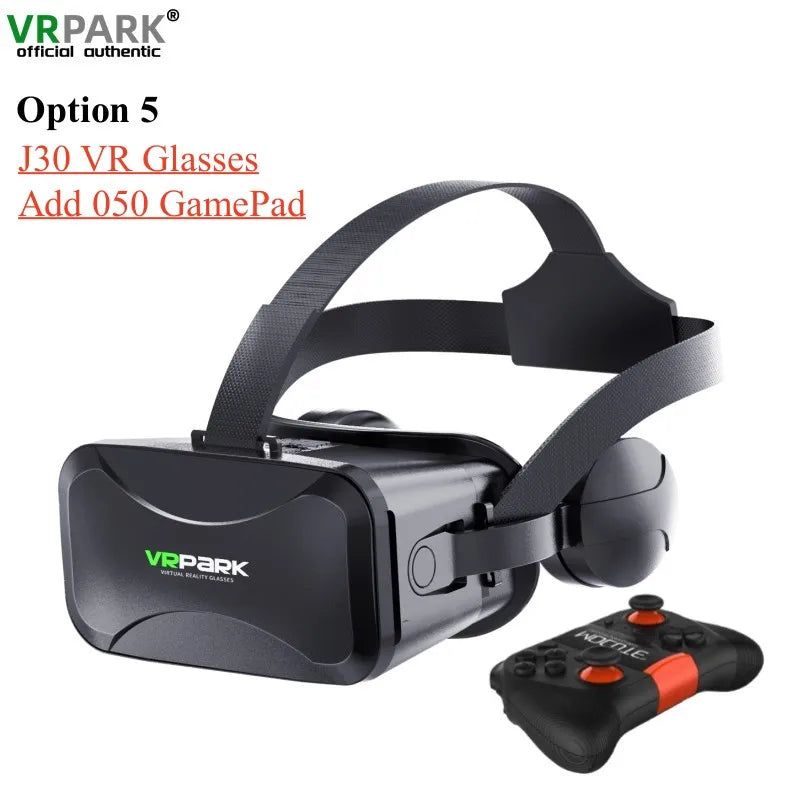 Original J30 4K Virtual Reality 3D Glasses Box Stereo VR Google Cardboard Headset Helmet for IOS Android Phone Max 6.7",Rocker Metanexus XR