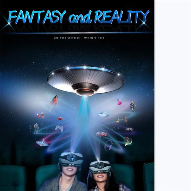Virtual Reality VR Glasses for Phone IMAX Huge Screen 3D Glasses Google Cardboard Box VR Headset Helmet with Fan,Support Gamepad Metanexus XR