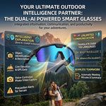 MetaNexusXR AI smart glasses for outdoor sports, featuring 800W camera, 100+ language translation, 3000W photos, and 1200P video. | MetaNexusXR