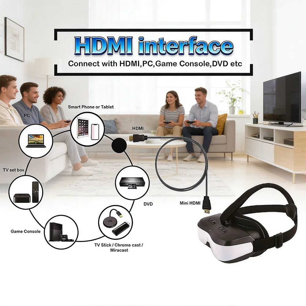 Black MetaNexusXR headset with HDMI input, battery pack, and cables linking to console and laptop | MetaNexusXR