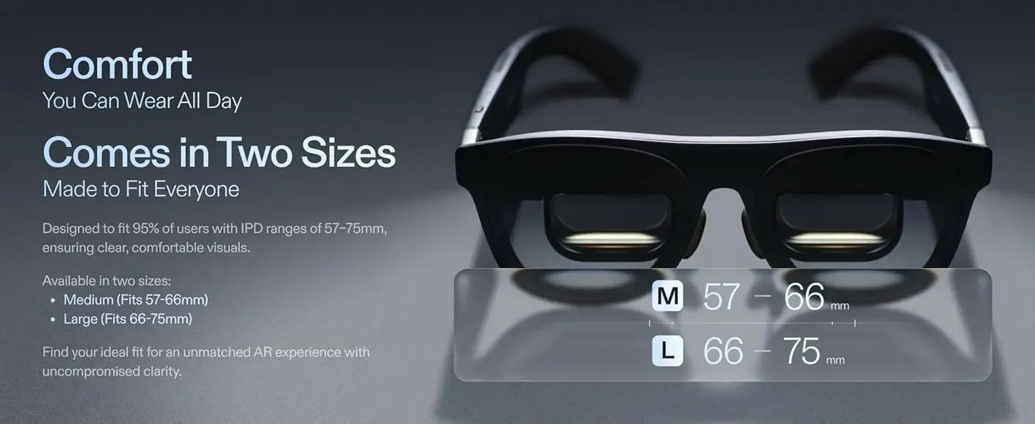MetaNexusXR XREAL One Pro AR glasses displaying a 477" HD 3D spatial screen for gaming and cinema. | MetaNexusXR