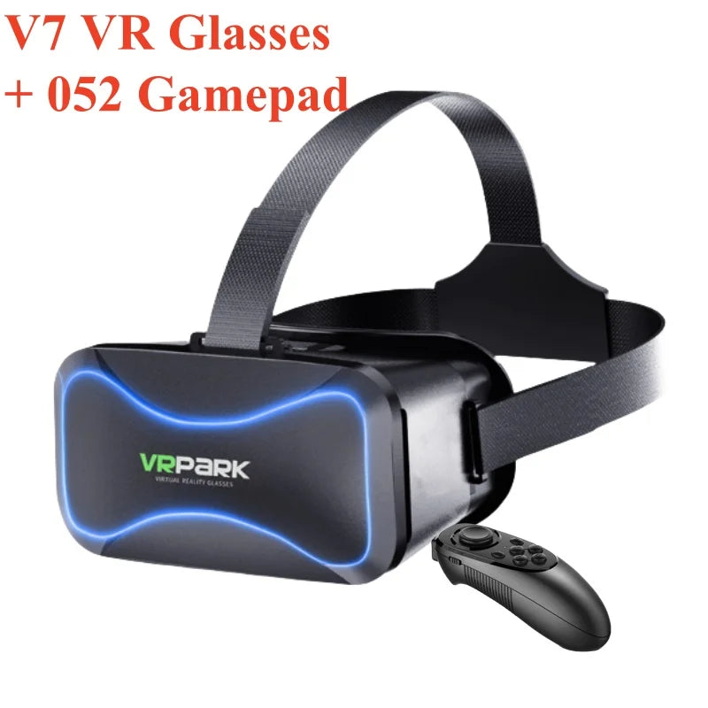 MetaNexusXR V7 4K VR headset with phone, supporting joysticks, for iOS/Android. | MetaNexusXR
