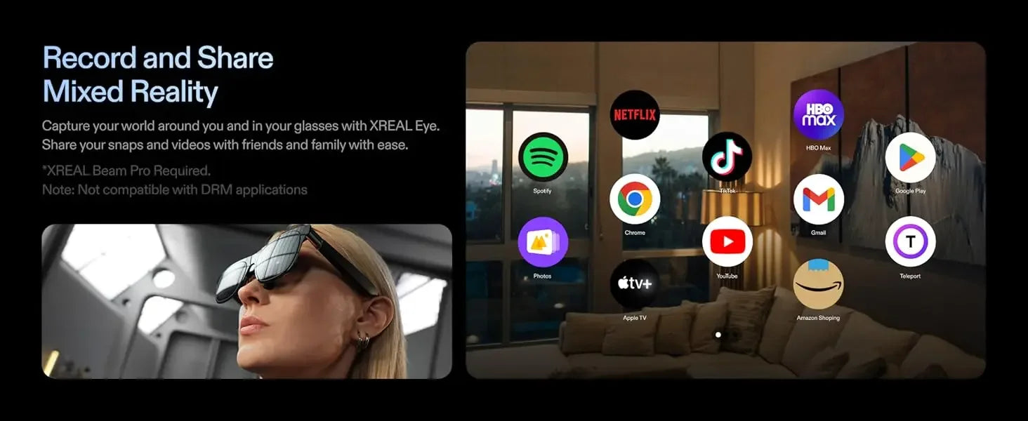 MetaNexusXR XREAL One Pro AR glasses display a 477" HD 3D private cinema experience. | MetaNexusXR