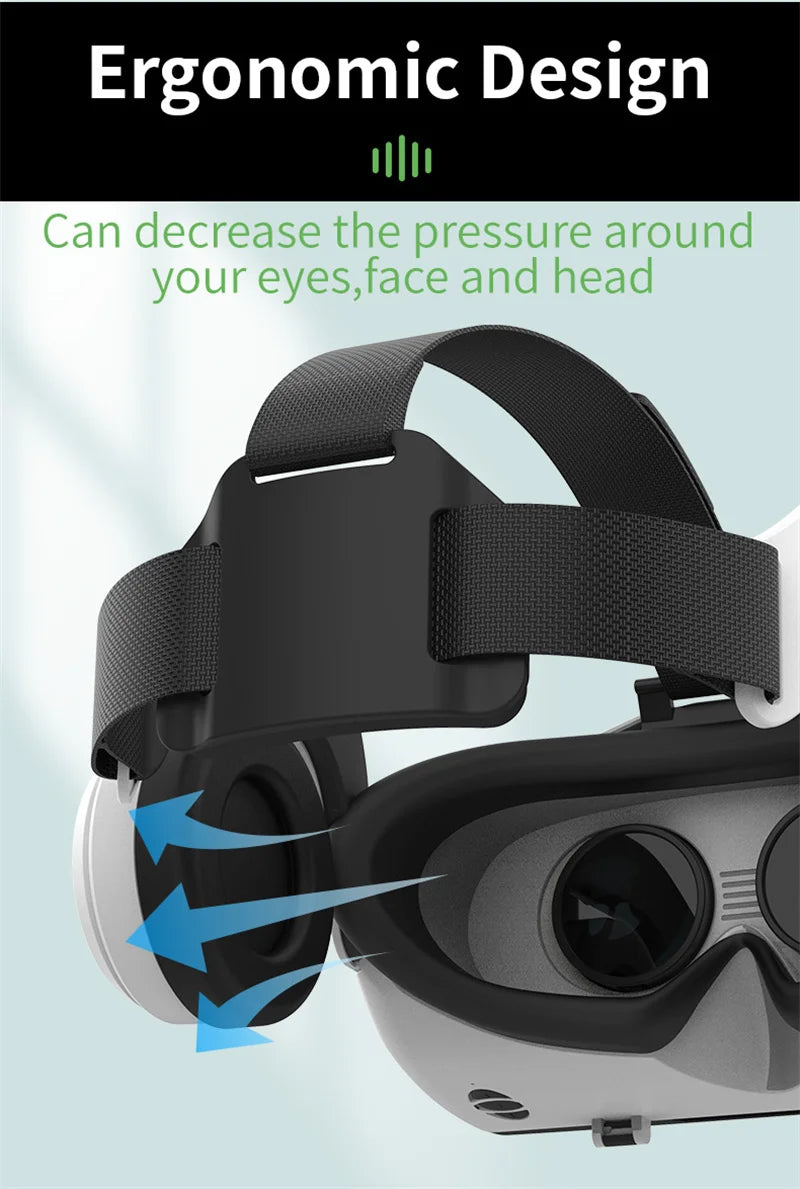 MetaNexusXR VR headset projecting 3D movie on IMAX screen with connected smartphone and joystick | MetaNexusXR