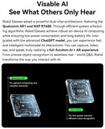 Rokid Glasses lightweight AR smartglasses take photos navigate in real time translate teleprompters AI Glasses Metanexus XR