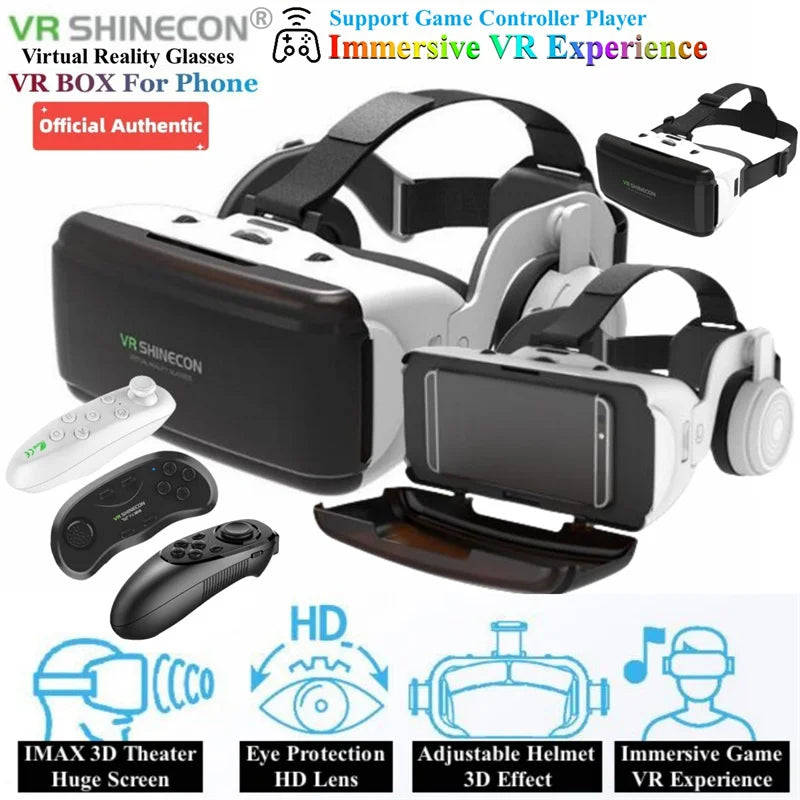 MetaNexusXR VR headset, IMAX screen, 3D glasses, and Google Cardboard box for phones. | MetaNexusXR