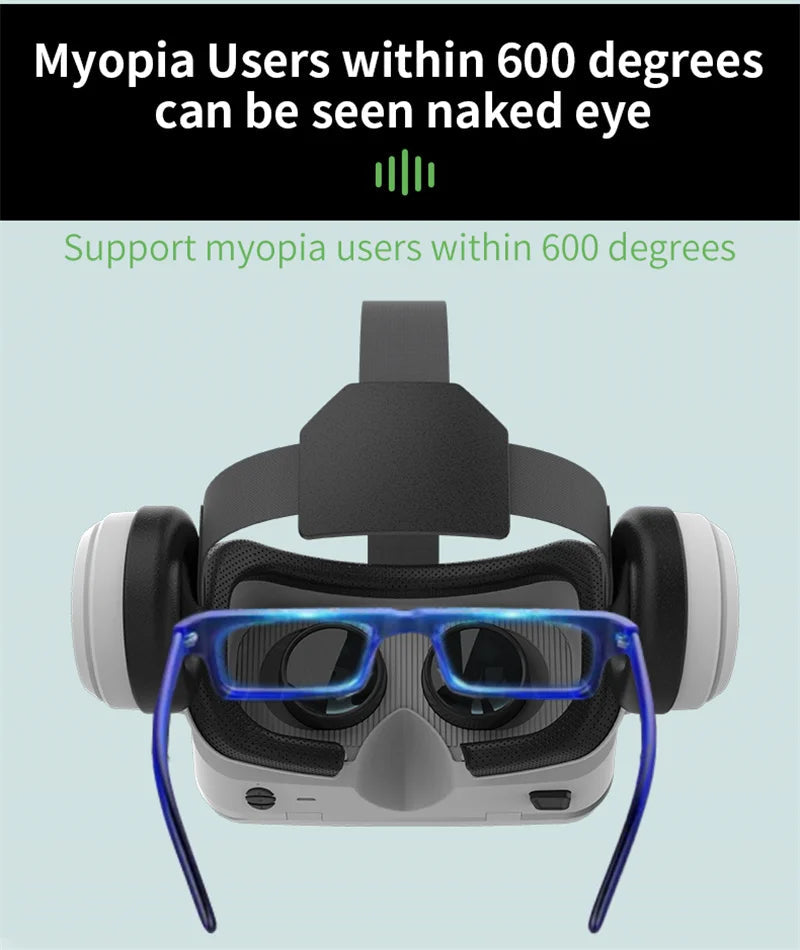 MetaNexusXR G15E VR headset with phone displaying IMAX 3D cinema visuals in neon glow | MetaNexusXR