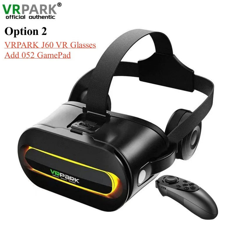 Original J60 4K Wireless Virtual Reality VR Glasses Stereo 3D Videos Google Cardboard Box Headset Helmet for Smartphone Max 6.7" Metanexus XR