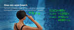 MetaNexusXR Holoswim 2 Pro AR swim goggles showing fitness metrics and open-water mode on OLED display | MetaNexusXR
