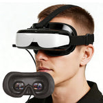 Black XR headset with HDMI input, battery pack, and device cables for multi-display setup | MetaNexusXR