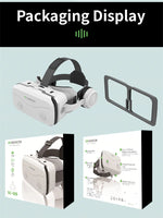 MetaNexusXR G15E VR headset showing IMAX 3D scene on smartphone with joystick-ready design | MetaNexusXR