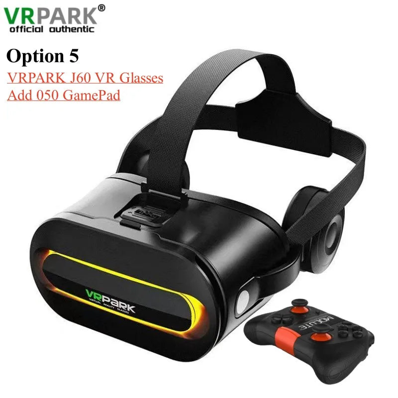 Original J60 4K Wireless Virtual Reality VR Glasses Stereo 3D Videos Google Cardboard Box Headset Helmet for Smartphone Max 6.7" Metanexus XR