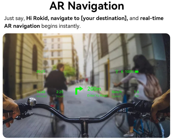 Rokid Glasses lightweight AR smartglasses take photos navigate in real time translate teleprompters AI Glasses Metanexus XR