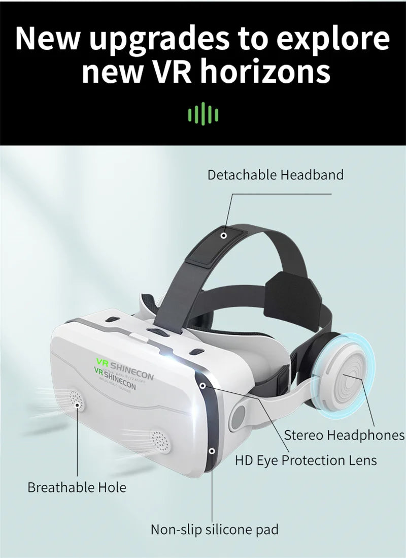 MetaNexusXR G15E VR headset streaming IMAX 3D movie from smartphone, joystick-ready | MetaNexusXR