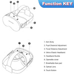 MetaNexusXR black VR headset with panoramic 4K game display on smartphone stand | MetaNexusXR