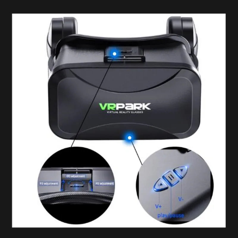 MetaNexusXR J30 4K VR headset box with phone, showcasing immersive 3D virtual reality experience for iOS/Android. | MetaNexusXR