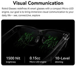 Rokid Glasses lightweight AR smartglasses take photos navigate in real time translate teleprompters AI Glasses Metanexus XR