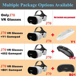 Original J70 4K Wireless Virtual Reality VR Glasses Stereo 3D Videos Google Cardboard Box Headset Helmet for Smartphone Max 6.7" Metanexus XR