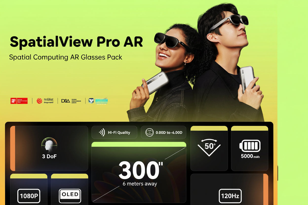 MetaNexusXR: Rokid AR glasses showcase 3-screen display, 360" Micro-OLED, 120Hz, 600 nits for immersive gaming & multi-tasking. | MetaNexusXR