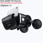 MetaNexusXR VR headset box with stereo 3D Google Cardboard branding, supporting large phones and gamepads. | MetaNexusXR