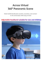 VR headset with wraparound 4K 3D display, phone dock, and dual game joysticks | MetaNexusXR