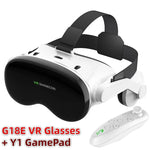 Black MetaNexusXR G18E VR headset with wide lenses and built-in joystick for smartphones | MetaNexusXR