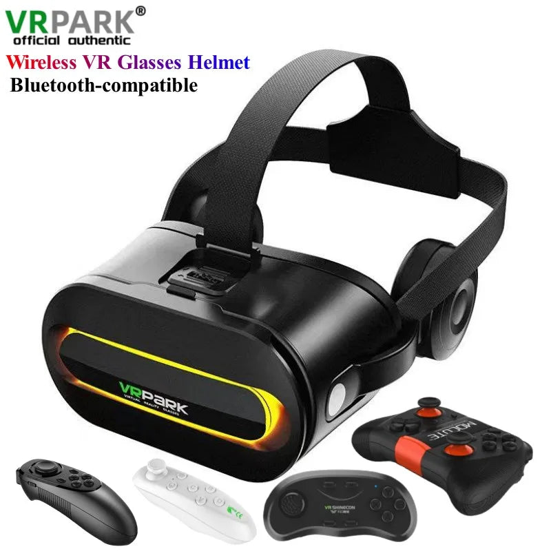 MetaNexusXR J60 white wireless VR headset with adjustable strap and side buttons for 3D smartphone gaming | MetaNexusXR