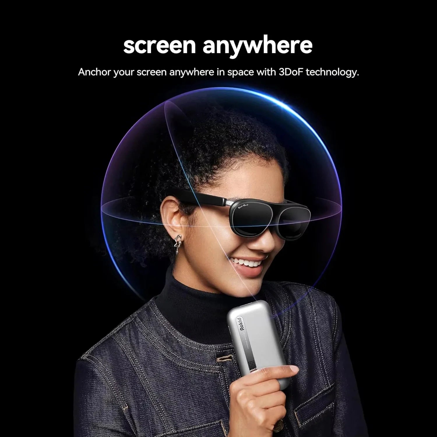MetaNexusXR Rokid AR glasses: 3-screen display, 360" Micro-OLED, 120Hz, 600 nits for gaming & multi-tasking. | MetaNexusXR