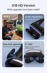 Black VR headset with 4K 3D lenses securing 4.7-7in smartphones and joystick-ready slots | MetaNexusXR