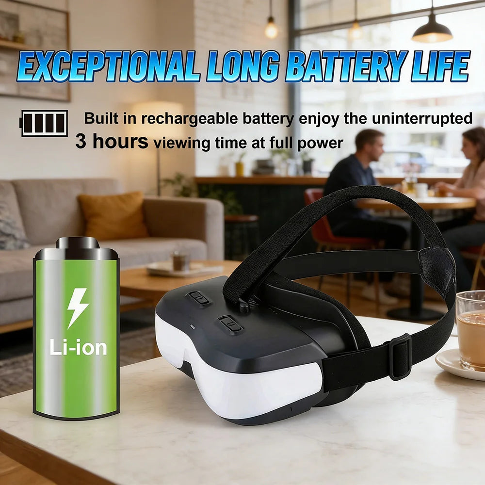 Sleek MetaNexusXR headset with visor, overhead strap, HDMI cable, and battery module for multi-device use | MetaNexusXR
