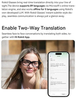 Rokid Glasses lightweight AR smartglasses take photos navigate in real time translate teleprompters AI Glasses Metanexus XR