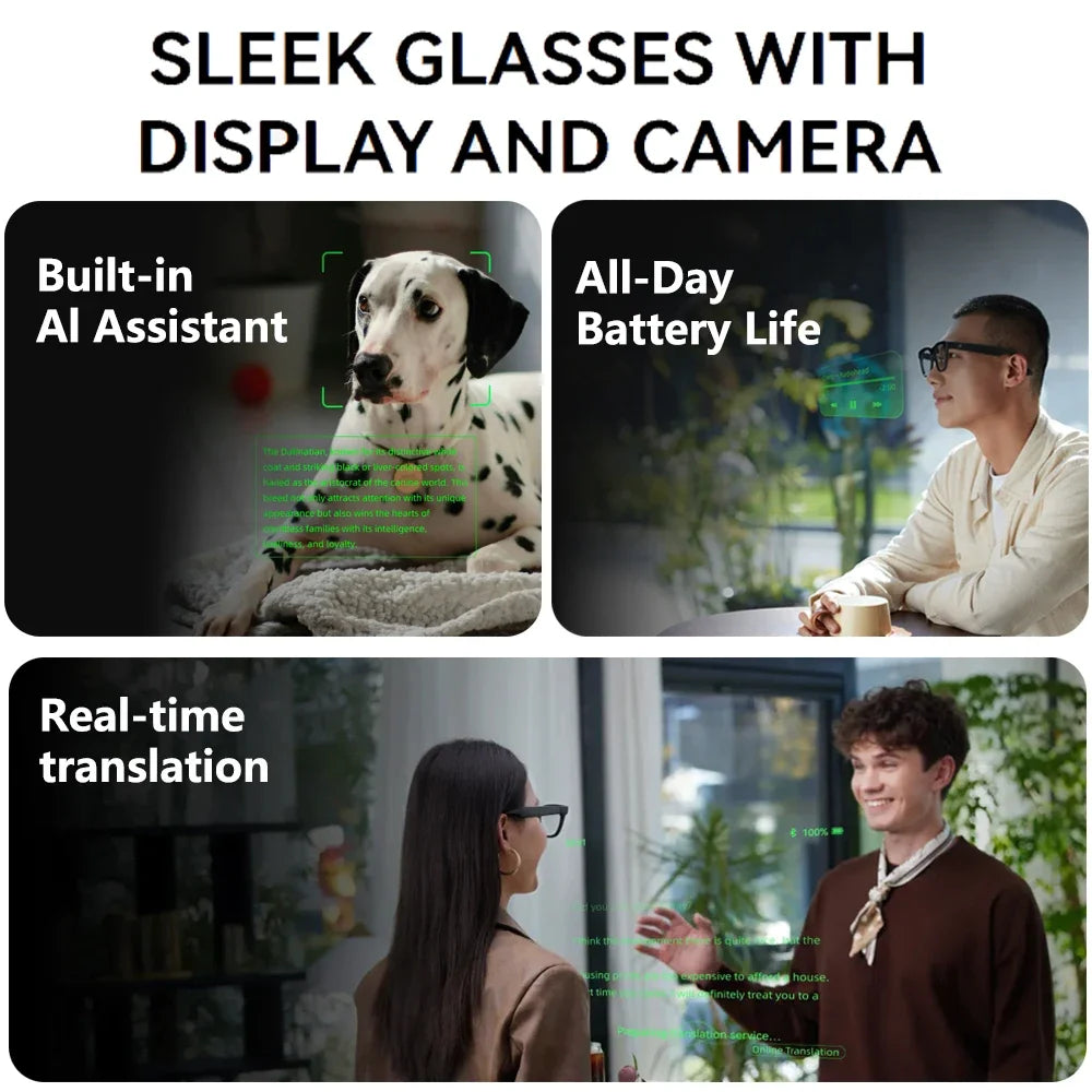 Rokid Glasses lightweight AR smartglasses take photos navigate in real time translate teleprompters AI Glasses Metanexus XR