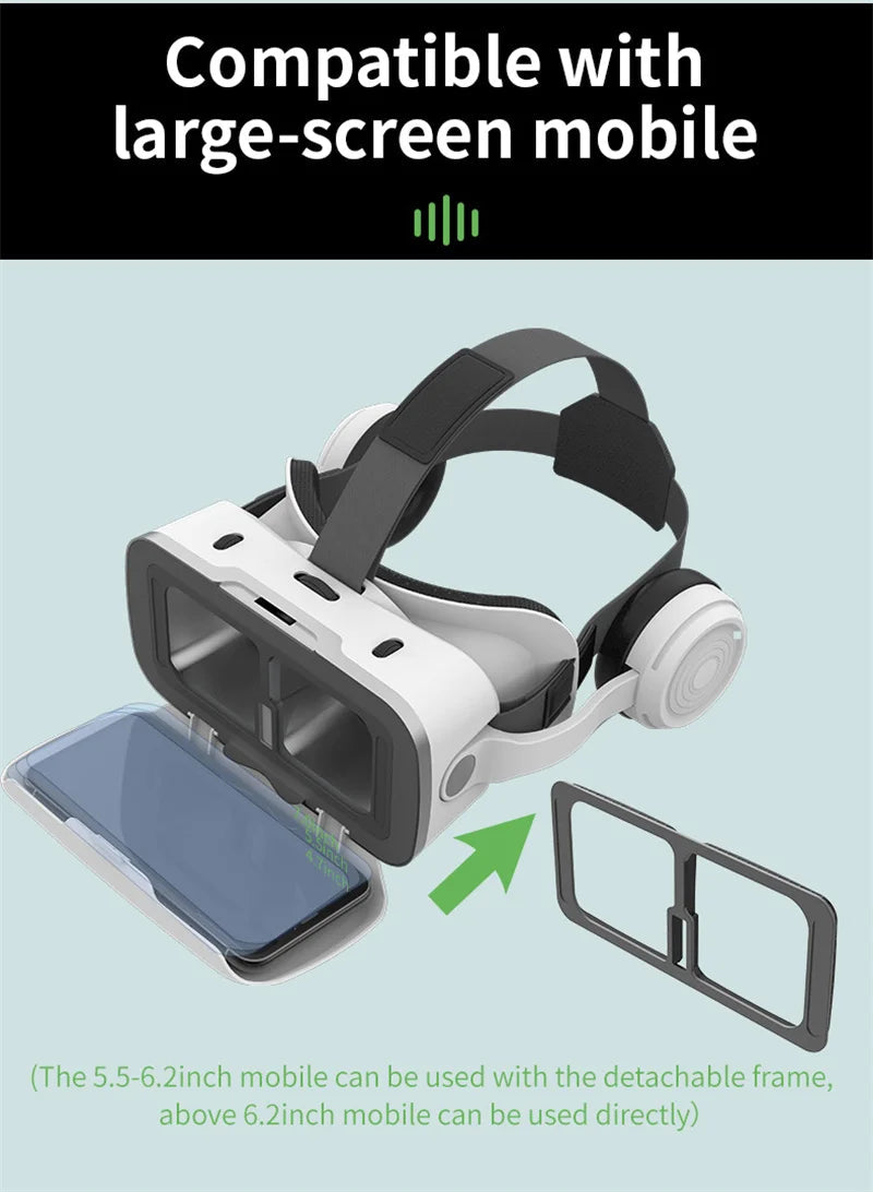 MetaNexusXR G15E VR headset streaming IMAX 3D movie, fits 4.7-7 inch phones | MetaNexusXR