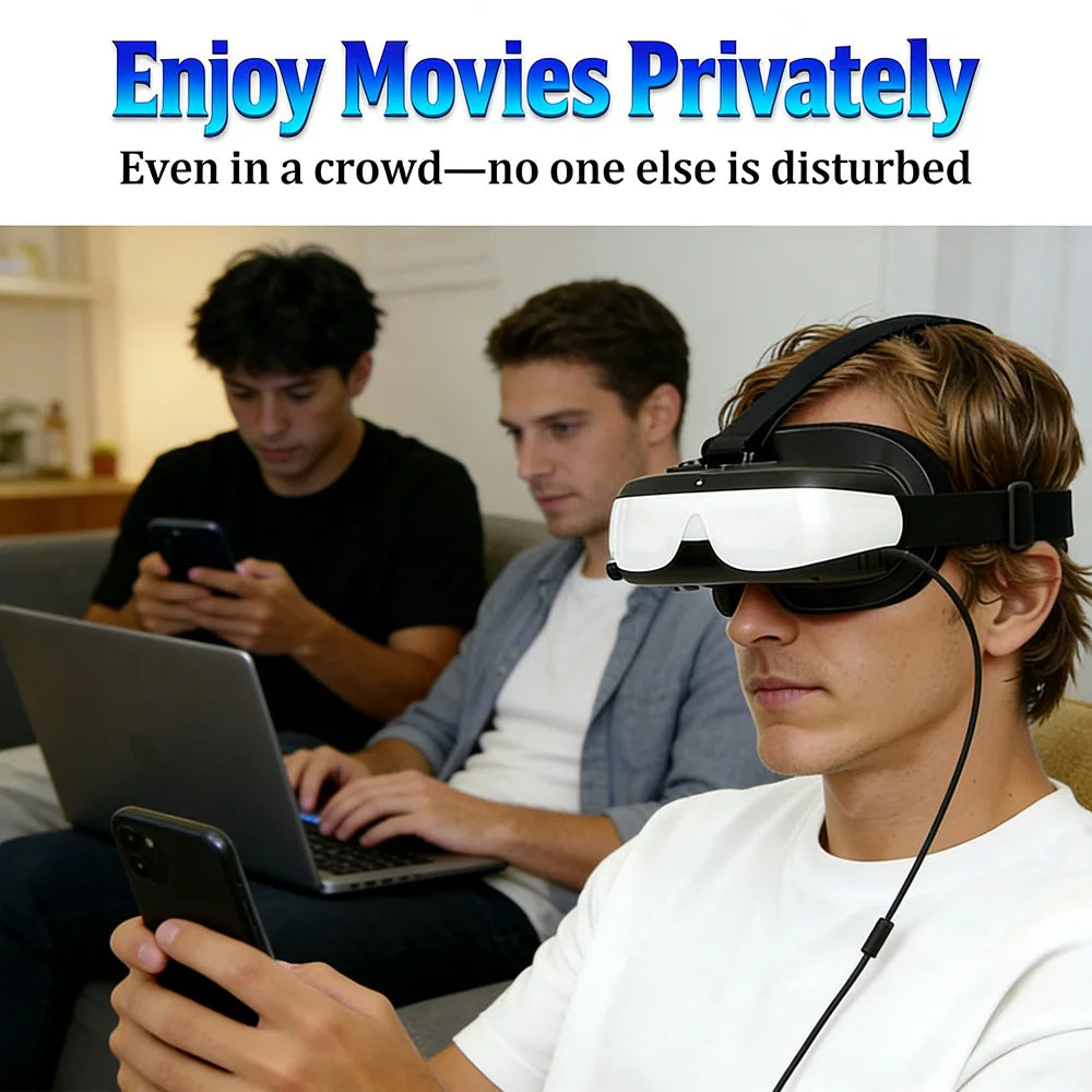 Lightweight AR headset with HDMI cable and battery pack displayed on desk | MetaNexusXR
