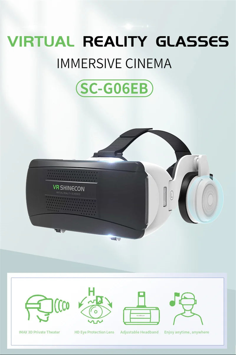 Black MetaNexusXR VR headset with IMAX mode display and joystick for immersive gaming | MetaNexusXR