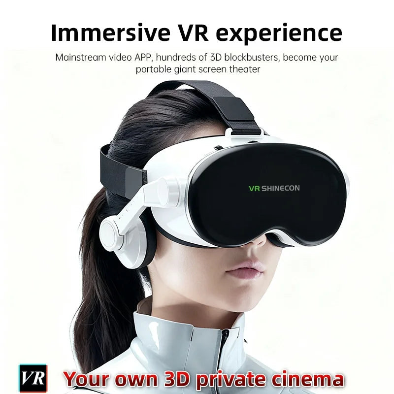 MetaNexusXR G18E black VR headset with cushioned strap and stereo lenses for smartphone VR | MetaNexusXR