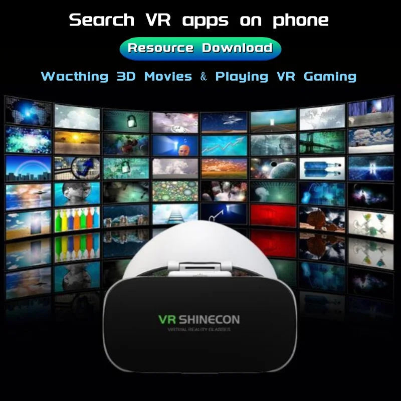 MetaNexusXR VR headset and IMAX 3D glasses with phone and joystick. | MetaNexusXR