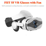 Virtual Reality VR Glasses for Phone IMAX Huge Screen 3D Glasses Google Cardboard Box VR Headset Helmet with Fan,Support Gamepad Metanexus XR