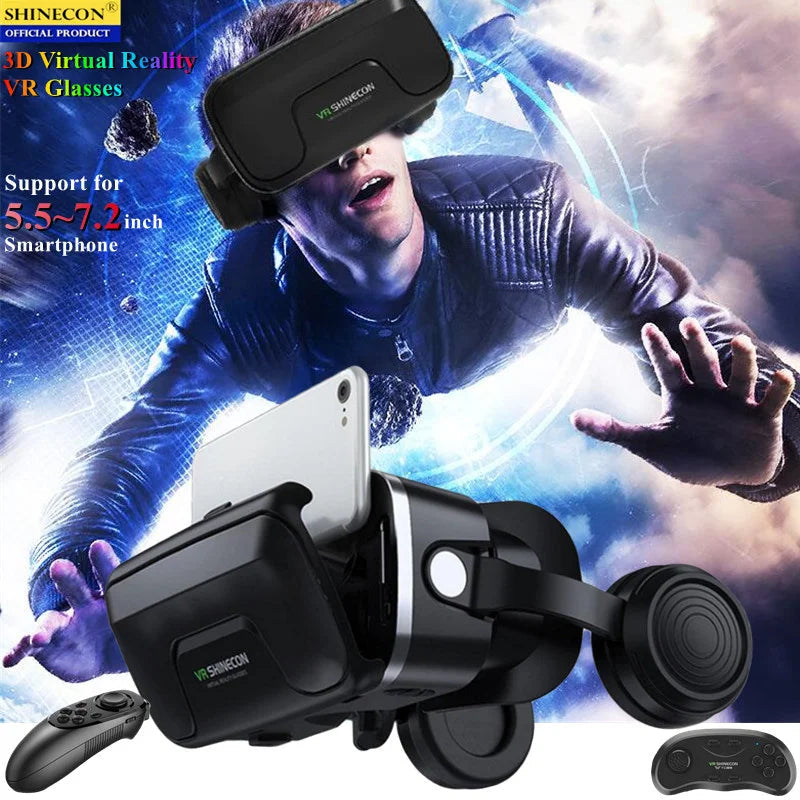 MetaNexusXR VR headset box, showcasing stereo 3D virtual reality glasses and compatibility with smartphones up to 7.2". | MetaNexusXR