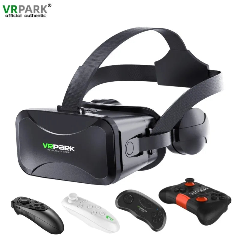 MetaNexusXR J30 4K VR headset box with 6.7" phone inside, showcasing immersive 3D viewing. | MetaNexusXR