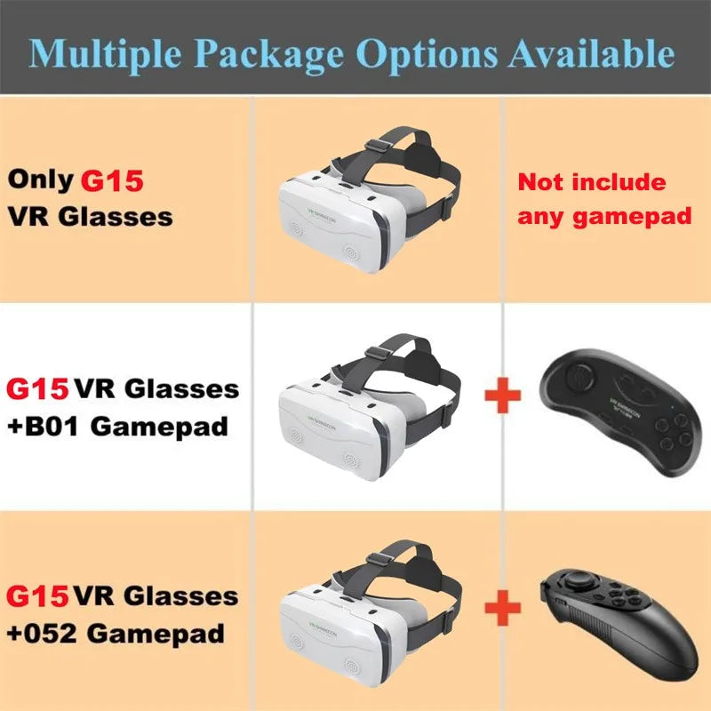 G15 IMAX black VR headset with phone slot and head strap for 4.7-7in devices | MetaNexusXR