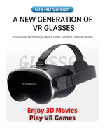 Black MetaNexusXR G18 VR headset with 4K display compatibility for 4.7-7in phones and game controllers | MetaNexusXR
