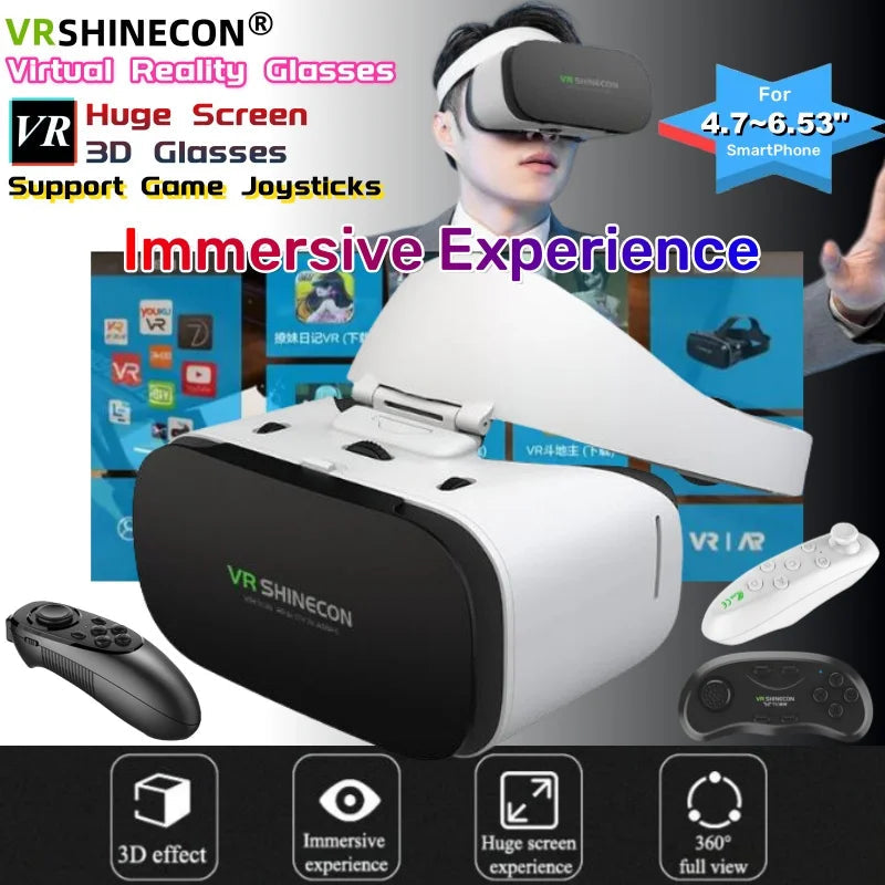 MetaNexusXR VR headset for phones, compatible with iOS/Android, supports game joysticks. | MetaNexusXR