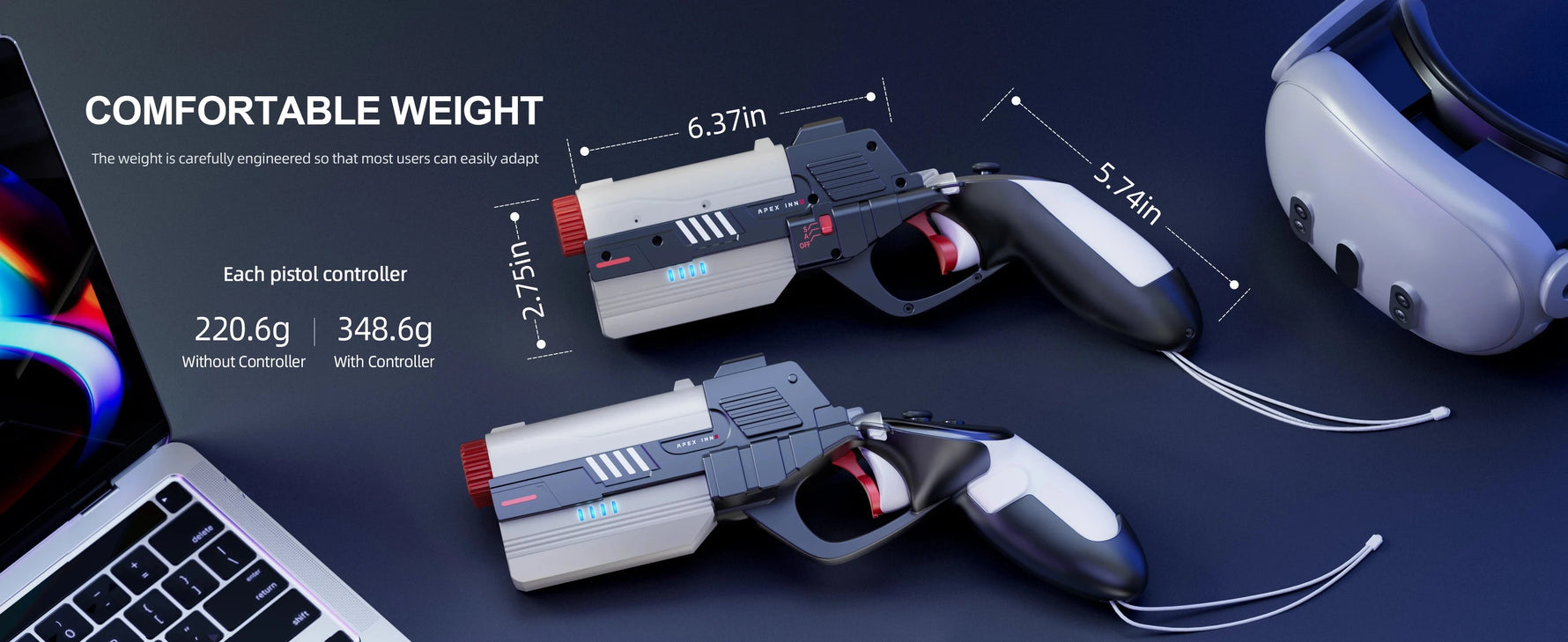 Meta Quest 3S electric pistol grip Metanexus XR