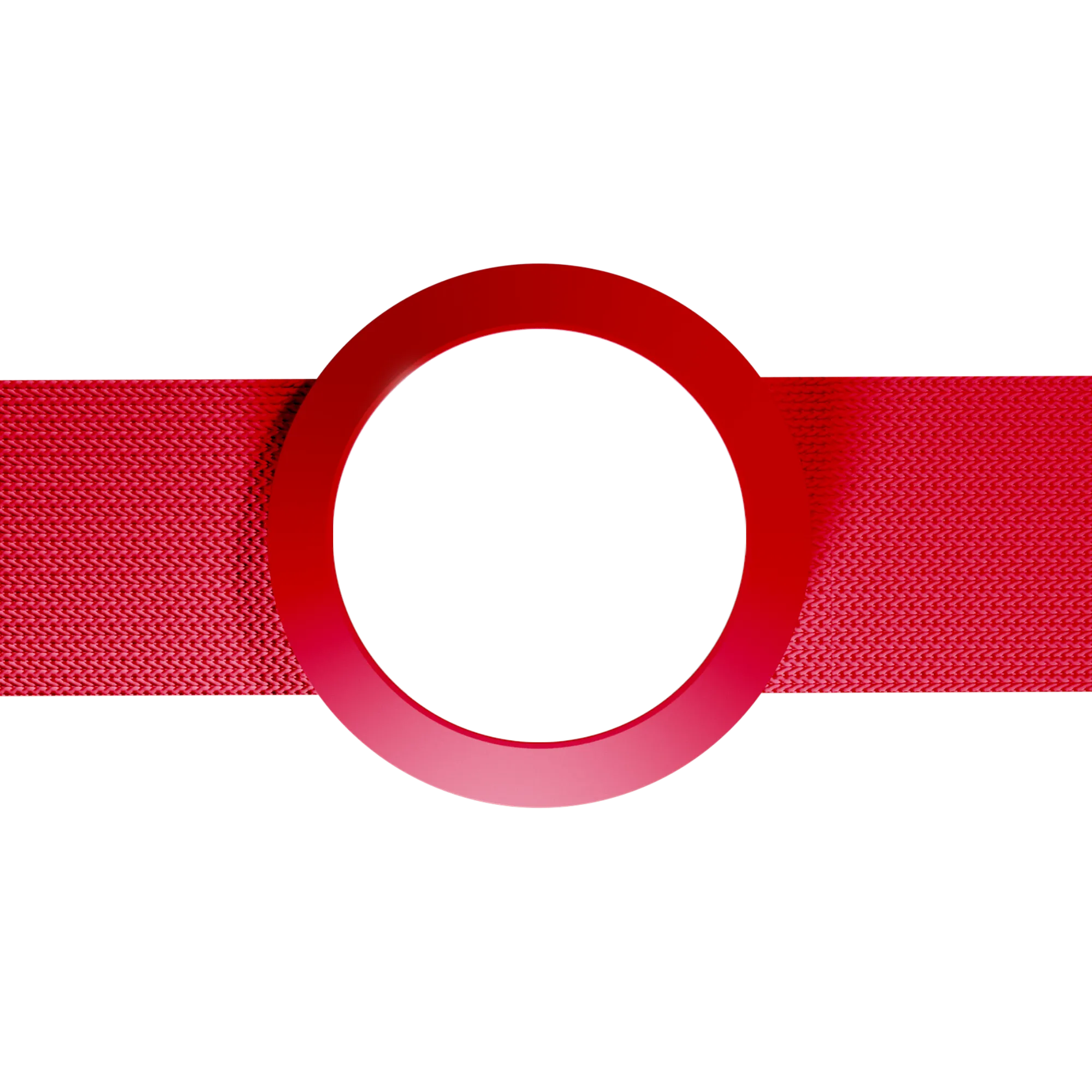 Crimson Red Style-Set – Swappable Belt and Ring Style-Set for a Haptic Strap – red strap style set – photo 1 of 2
