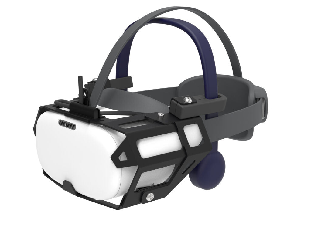 MetaNexusXR TitanSkinVR rugged case protecting a PICO G3 VR headset. | MetaNexusXR