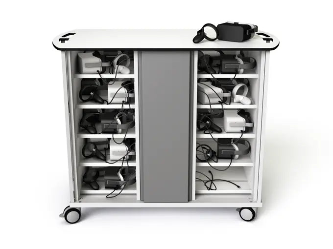 MetaNexusXR ZIOXI XRShop VR/XR sync & charge cart for efficient headset management. | MetaNexusXR