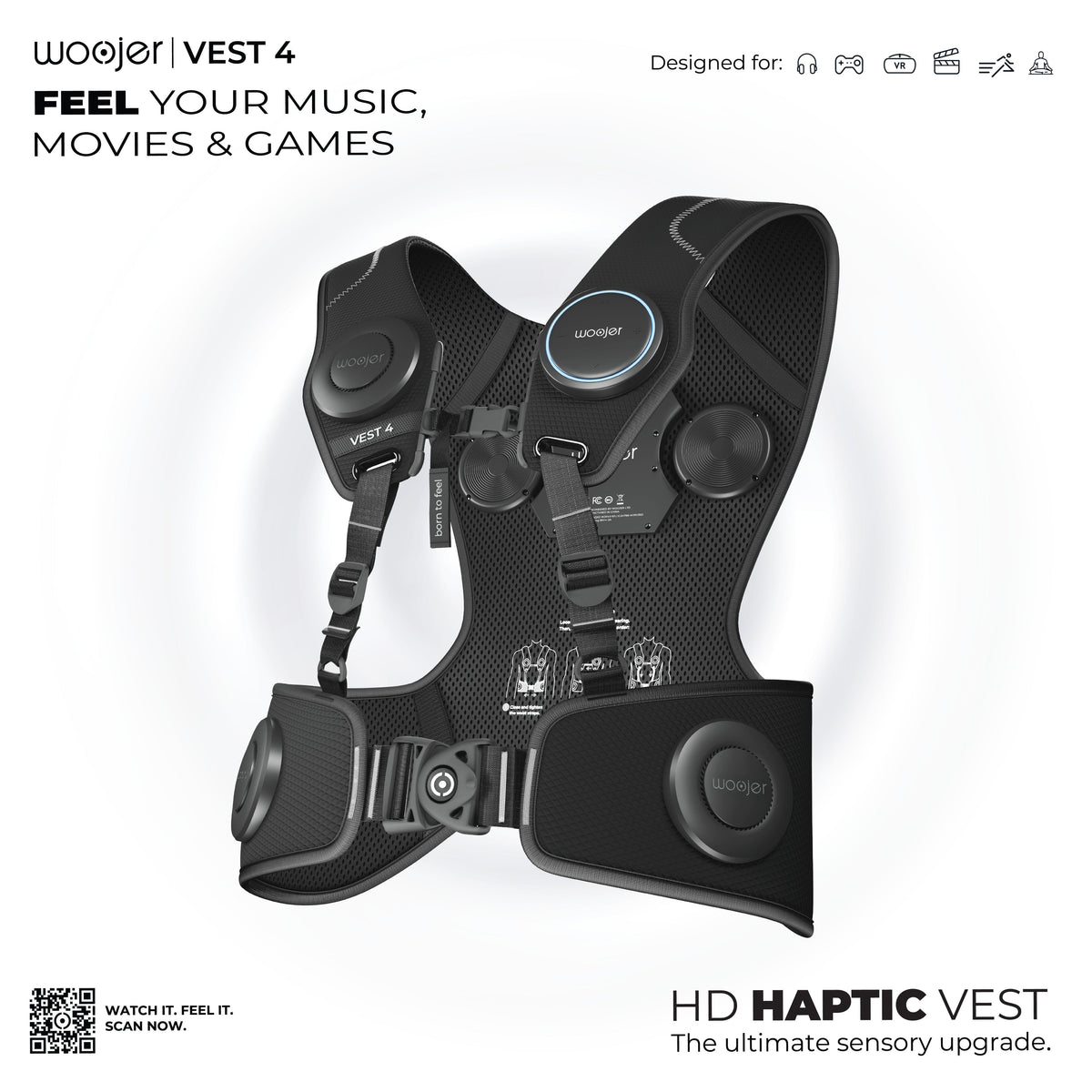 Haptic Vest for Gaming – 6-Transducer 360° Vibroacoustic Vest, 10 h – haptic vest for gaming – photo 5 of 11