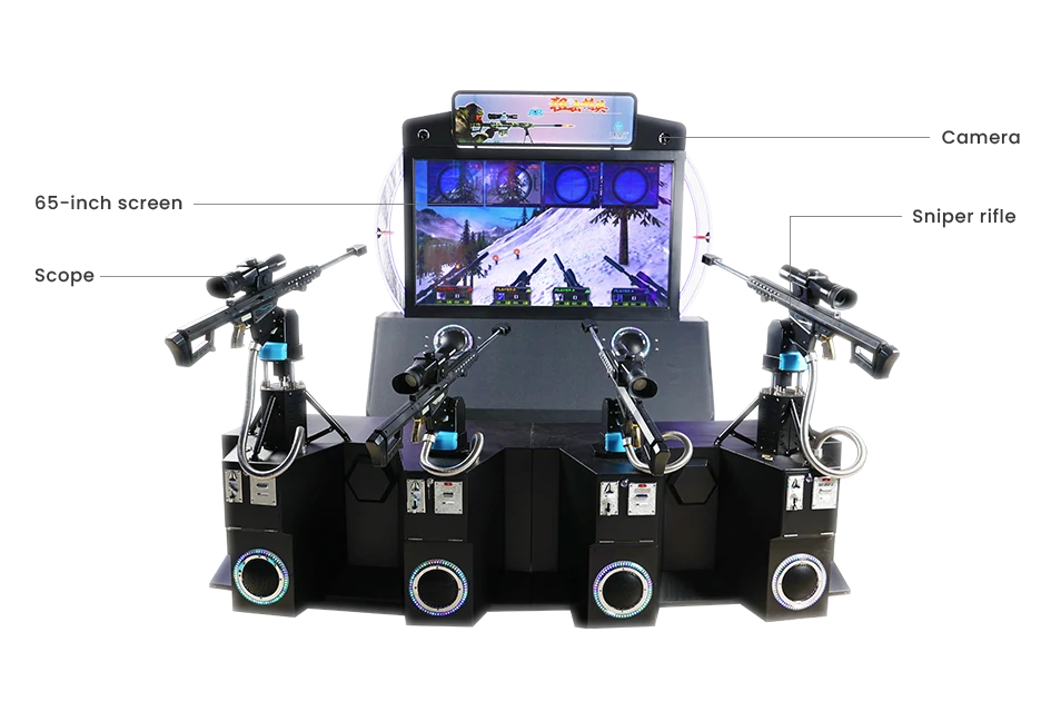 Sniper Arcade Game – Four-Player Glasses-Free AR Rifle Station – MNX-CVR-SNIPER-4P – photo 1 of 11