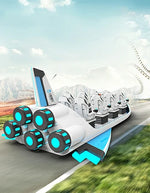 VR Theme Park Ride – 12-Seat Spaceship Motion Simulator – MNX-CVR-SPACE-12S – photo 8 of 12